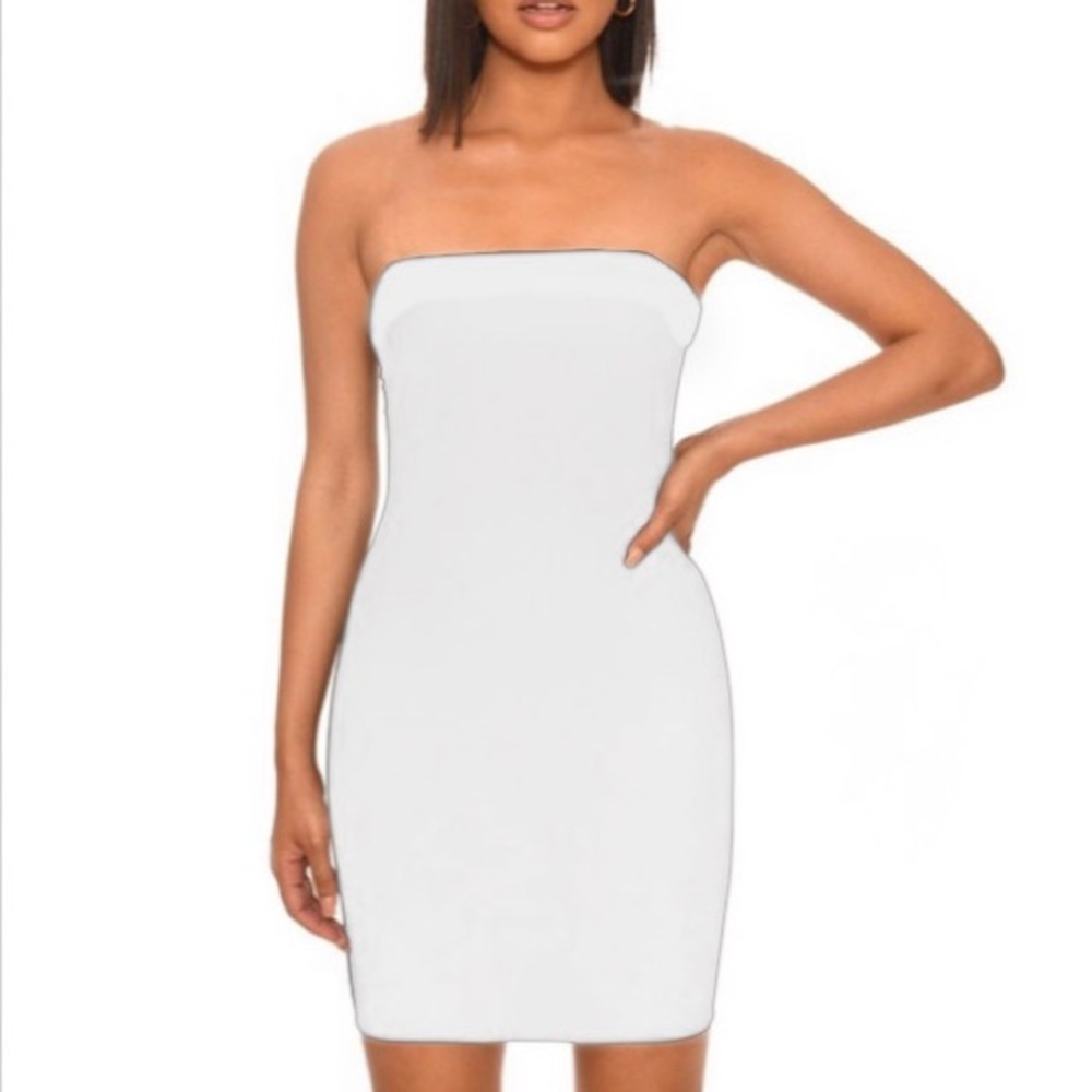 White Naked Wardrobe Tube Dress